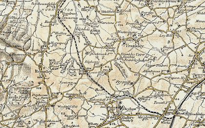 Old map of Frankley Hill in 1901-1902