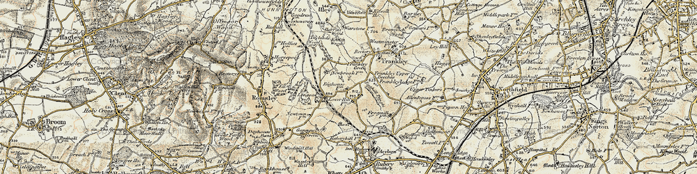Old map of Frankley Hill in 1901-1902