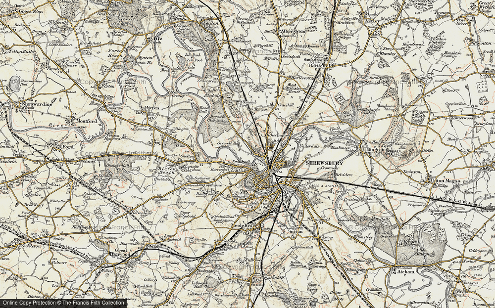 Old Map of Frankwell, 1902 in 1902