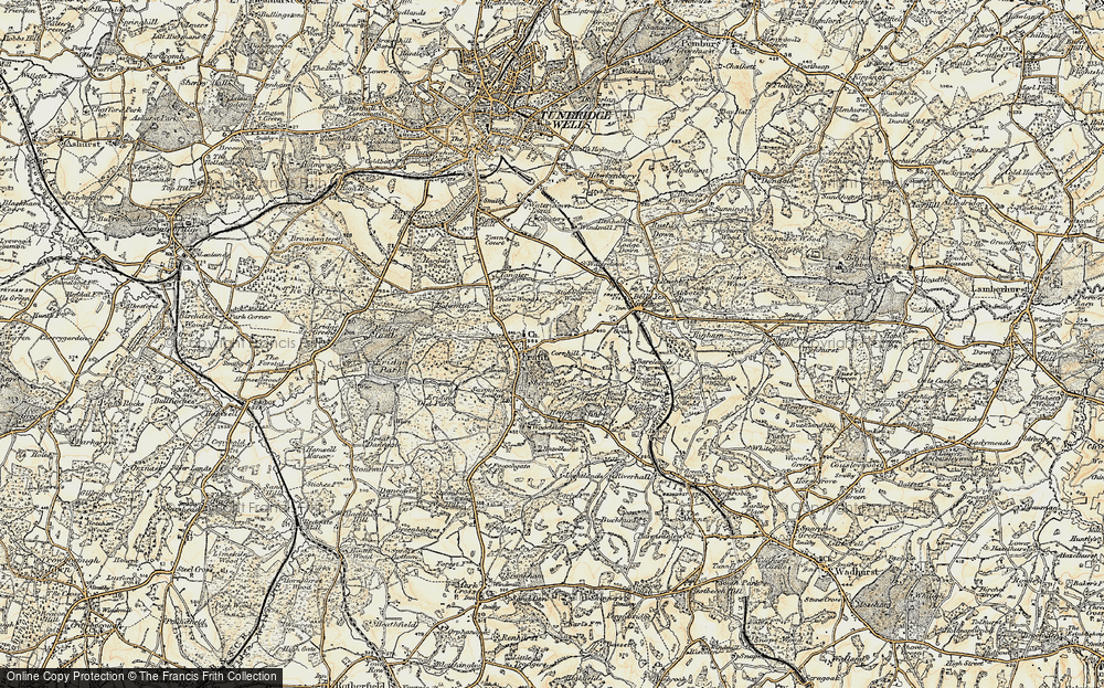 Old Map of Frant, 1897-1898 in 1897-1898