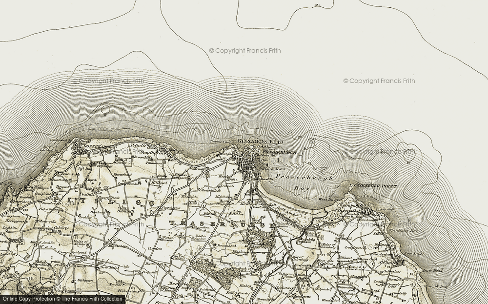 Old Map of Fraserburgh, 1909-1910 in 1909-1910