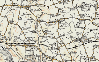 Old map of Frating in 1898-1899