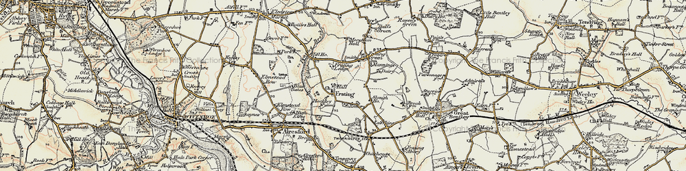 Old map of Frating in 1898-1899
