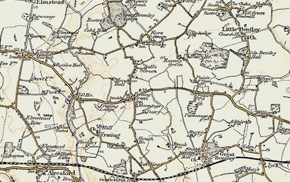 Old map of Frating Green in 1898-1899