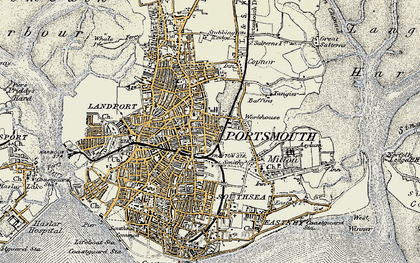 Old map of Fratton in 1897-1899