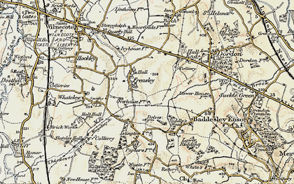 Old map of Penmire Brook in 1901-1902