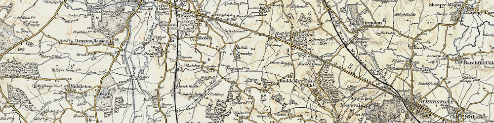 Old map of Penmire Brook in 1901-1902