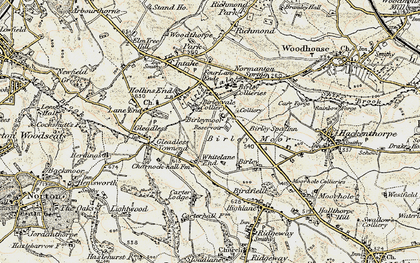 Old map of Frecheville in 1902-1903