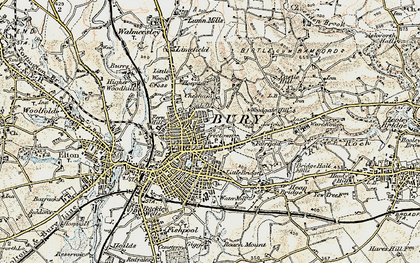 Old map of Free Town in 1903