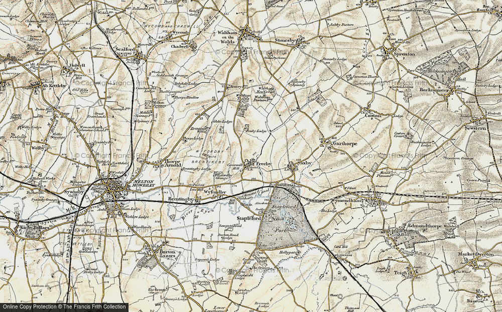 Old Map of Freeby, 1901-1903 in 1901-1903