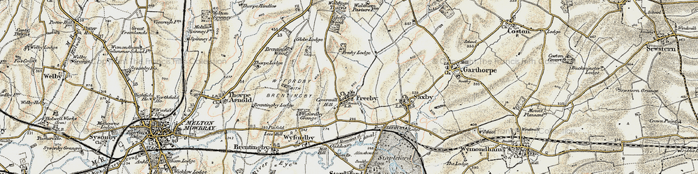 Old map of Freeby in 1901-1903