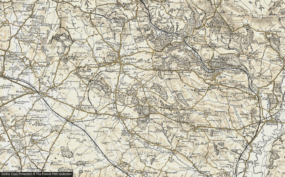 Old Map of Freehay, 1902 in 1902