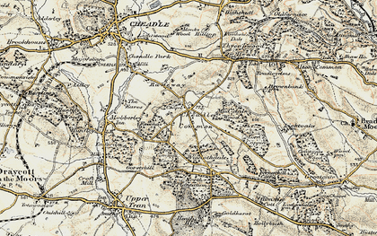 Old map of Freehay in 1902