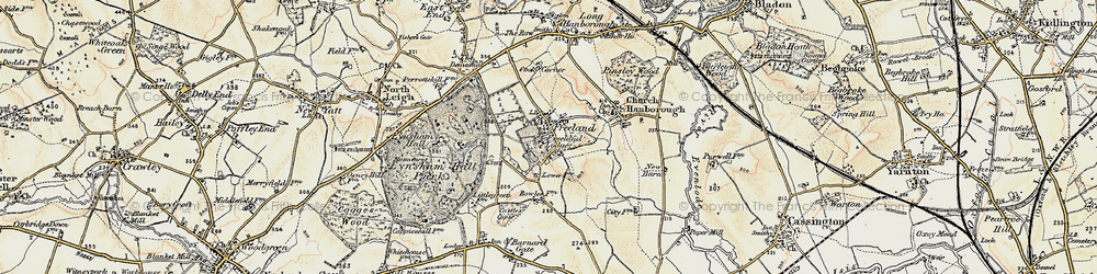 Old map of Freeland in 1898-1899