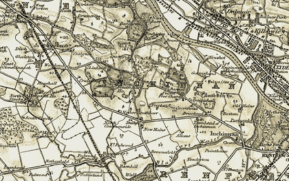 Old map of Brownsfield in 1905-1906