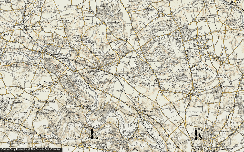 Old Map of Freeland Corner, 1901-1902 in 1901-1902