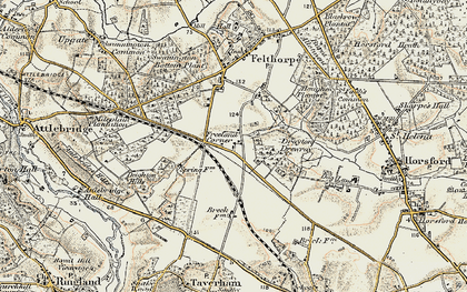 Old map of Freeland Corner in 1901-1902