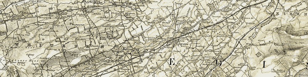 Old map of Wester Breich in 1904-1905