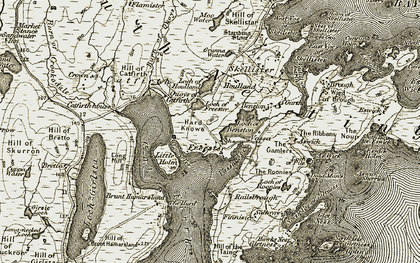 Old map of Brunt Hamarsland in 1911-1912