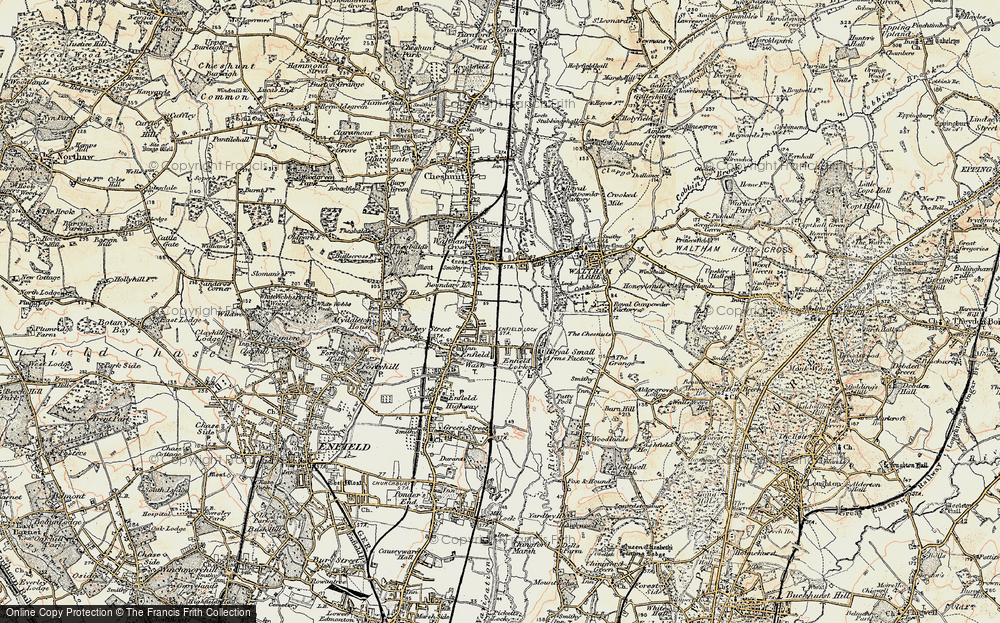 Old Map of Freezy Water, 1897-1898 in 1897-1898