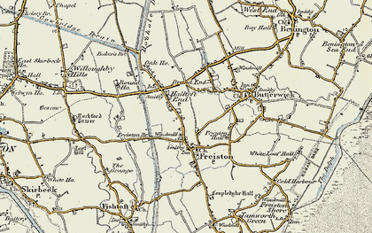 Old map of Freiston in 1901-1902