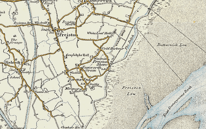 Old map of Butterwick Low in 1901-1902