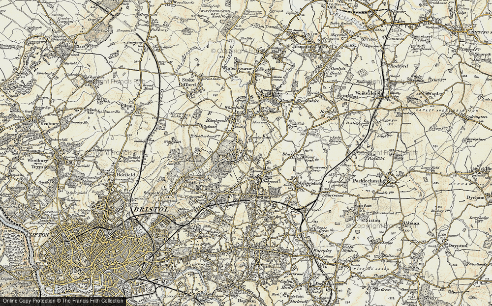 Old Map of Frenchay, 1899 in 1899