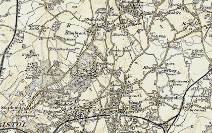 Old map of Frenchay in 1899