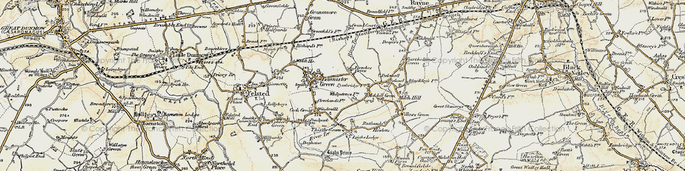 Old map of Frenches Green in 1898-1899