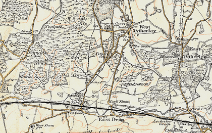 Old map of Frenchmoor in 1897-1898