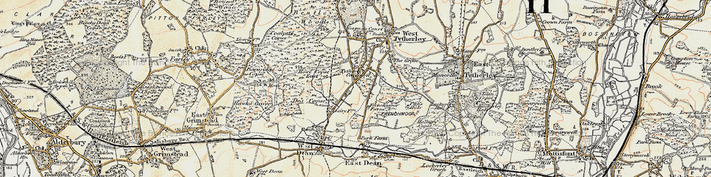 Old map of Bentley Wood in 1897-1898