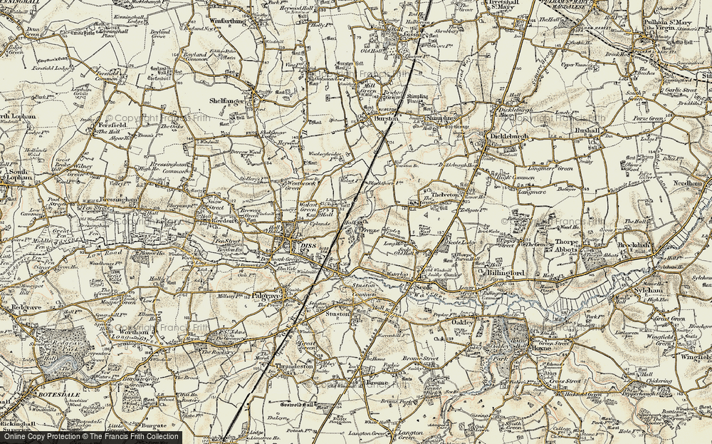 Old Map of Frenze, 1901-1902 in 1901-1902