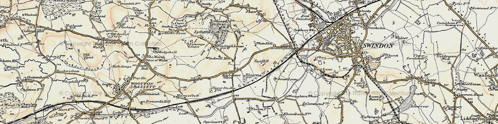 Old map of Costow in 1897-1899