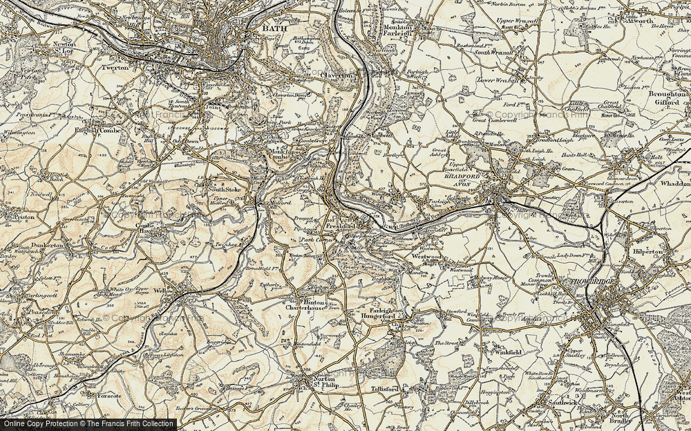 Old Map of Freshford, 1898-1899 in 1898-1899