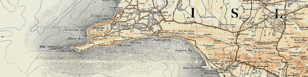 Old map of Freshwater Bay in 1899-1909