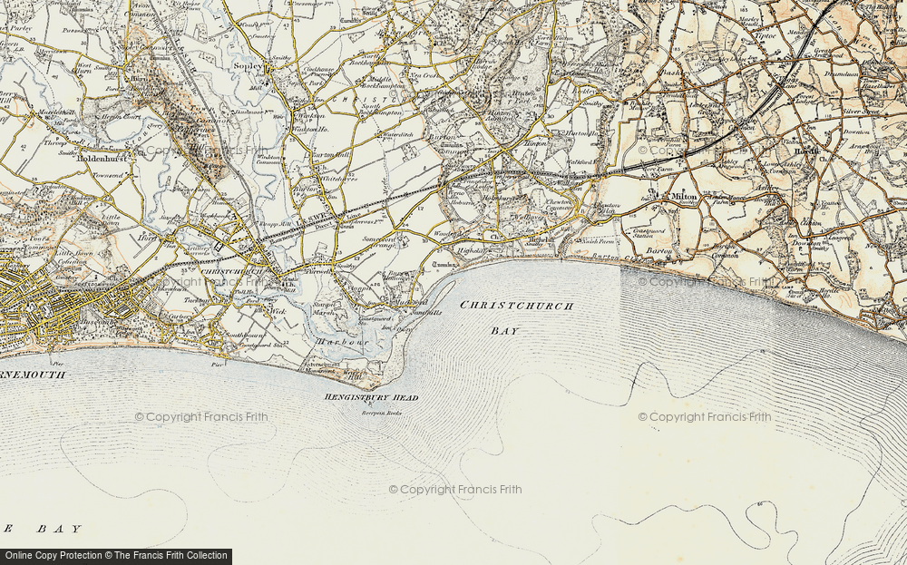 Old Map of Friars Cliff, 1899-1909 in 1899-1909