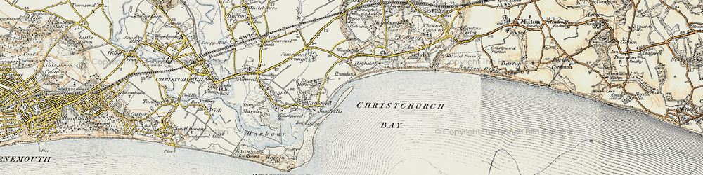 Old map of Friars Cliff in 1899-1909