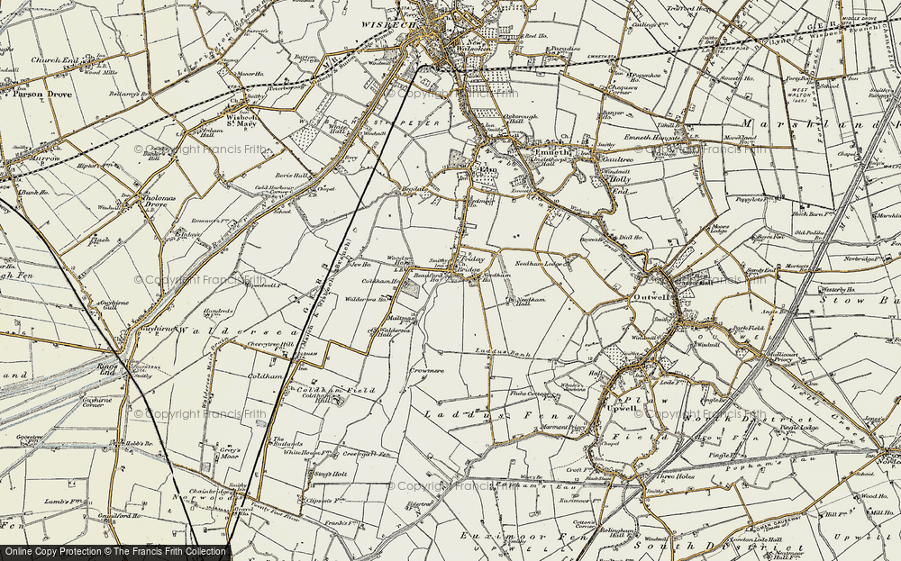 Old Map of Friday Bridge, 1901-1902 in 1901-1902