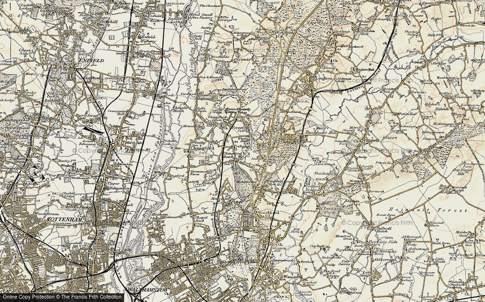 Old Map of Friday Hill, 1897-1898 in 1897-1898