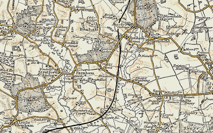 Old map of Friday Street in 1898-1901