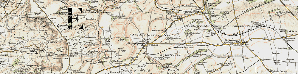 Old map of Fridaythorpe in 1903-1904