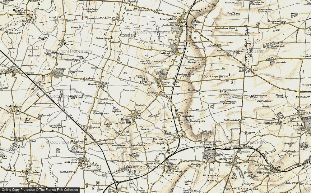 Old Map of Frieston, 1902-1903 in 1902-1903