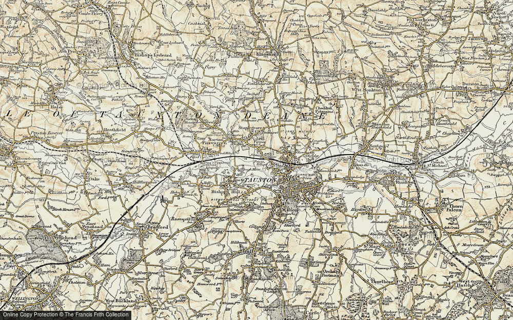 Old Map of Frieze Hill, 1898-1900 in 1898-1900