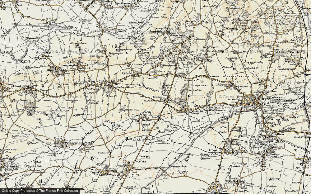 Old Map of Frilford, 1897-1899 in 1897-1899