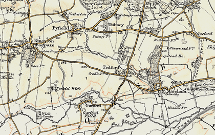 Old map of Frilford in 1897-1899