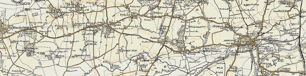 Old map of Frilford in 1897-1899