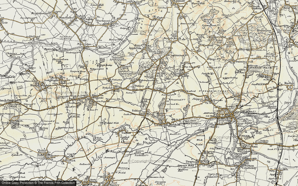 Old Map of Frilford Heath, 1897-1899 in 1897-1899
