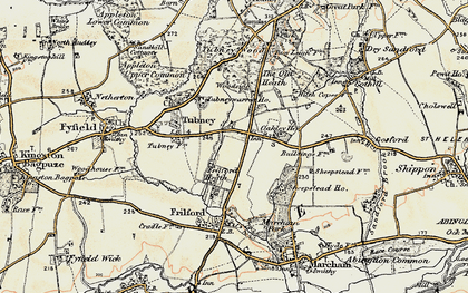 Old map of Frilford Heath in 1897-1899