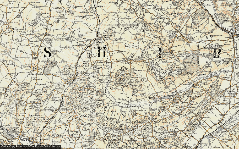 Old Map of Frilsham, 1897-1900 in 1897-1900