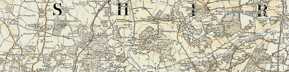 Old map of Frilsham in 1897-1900